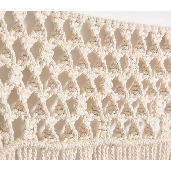 𝅺🆕 Macrame Wall Home Decor Boho Woven Art Bohemian Chic Large Tapestry NWT👑 - Picture 3 of 8